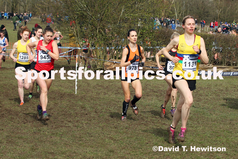 Senior women, 2020 British Athletics Inter Counties Cross Country Champs., Prestwold Hall, Loughborough. Photo: David T. Hewitson/Sports for All Pics